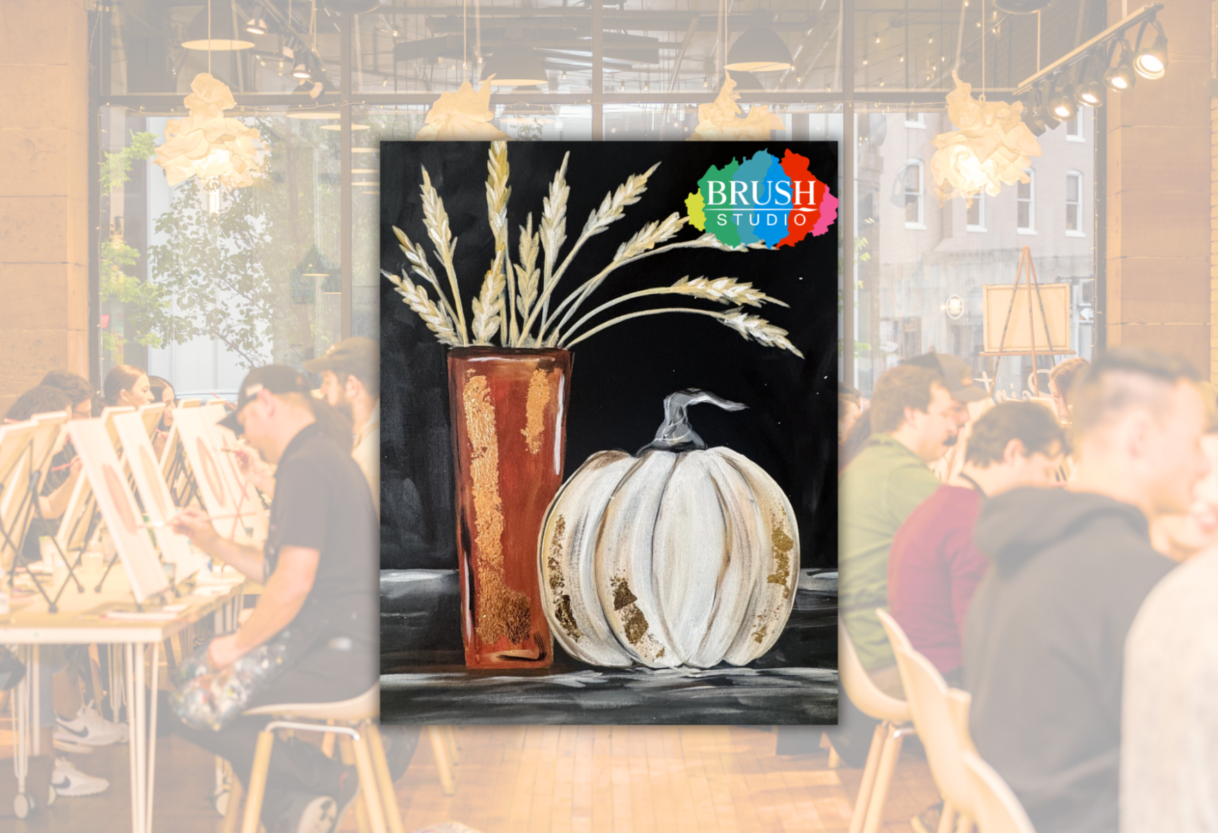 Brush Studio Paint & Sip - Harvest Still Life (copper leaf!)