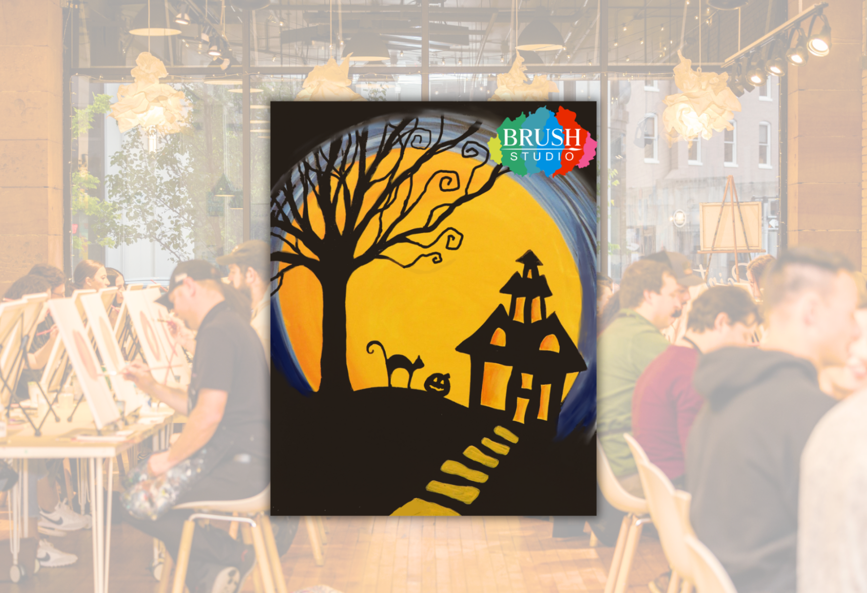 Brush Studio Paint & Sip -The Haunted House