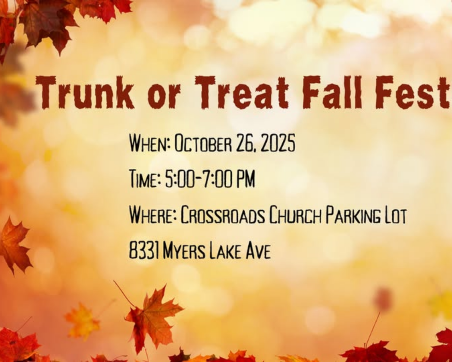Trunk or Treat at Crossroads Church