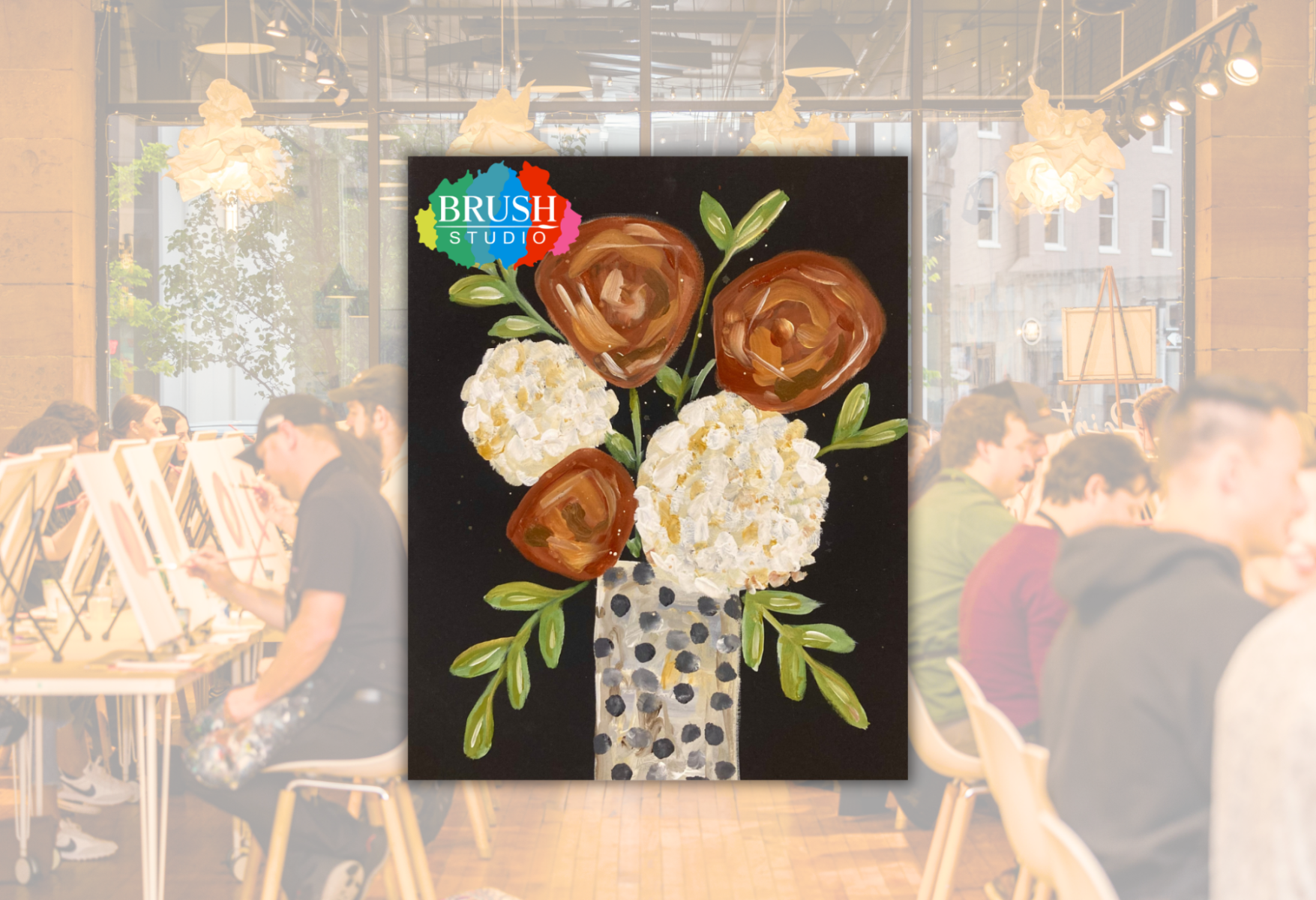 Brush Studio Paint & Sip - November Blooms