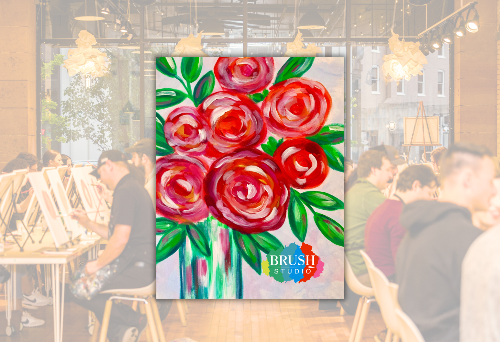 Brush Studio Paint & Sip - Bohemian Bouquet