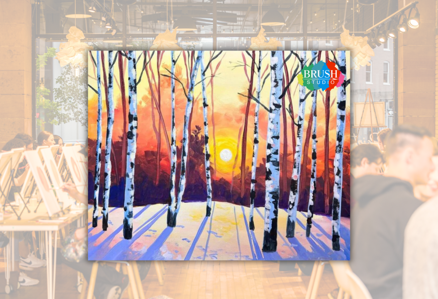 Brush Studio Paint & Sip - Evening Glow