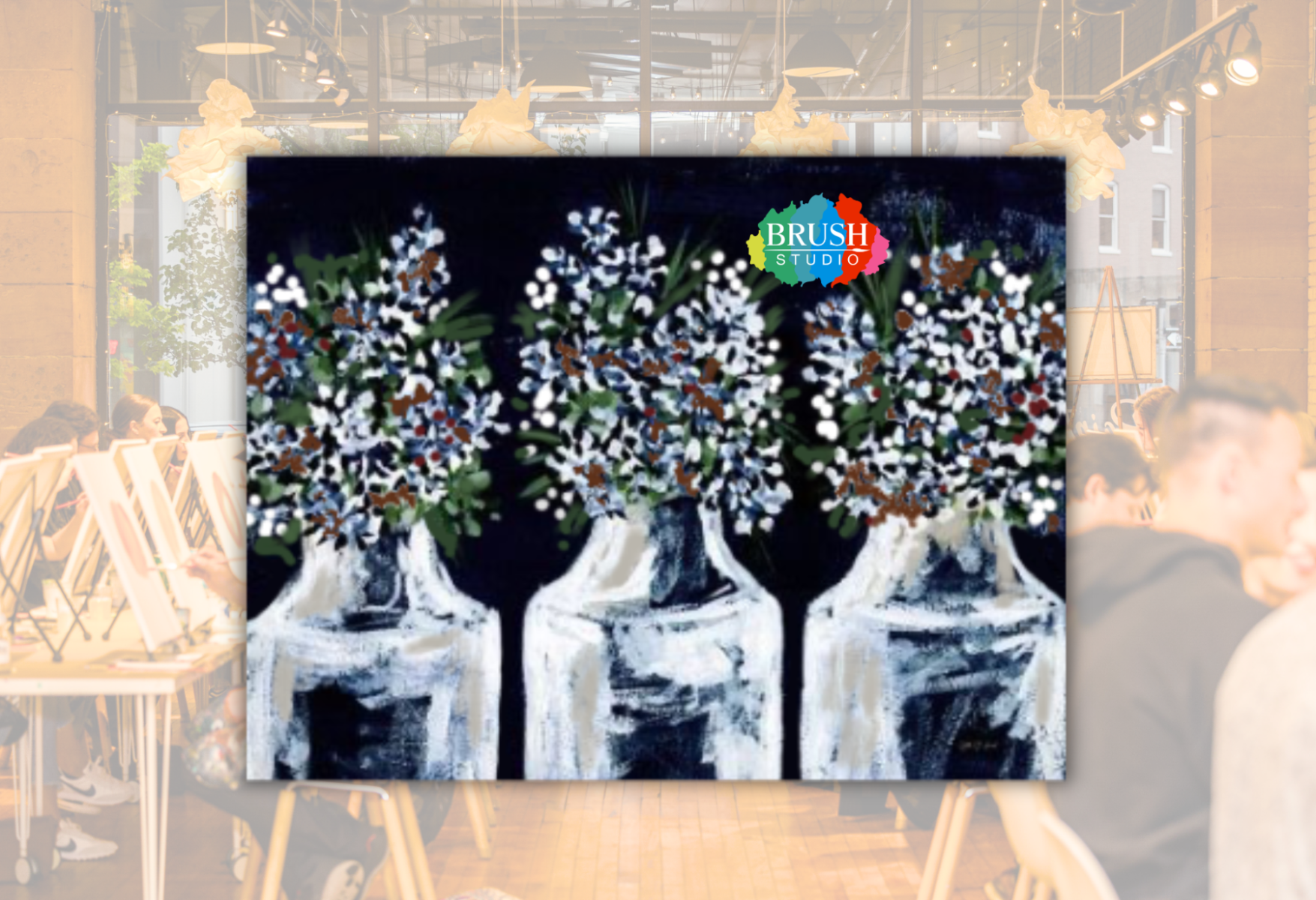 Brush Studio Paint & Sip - Rustic Florals