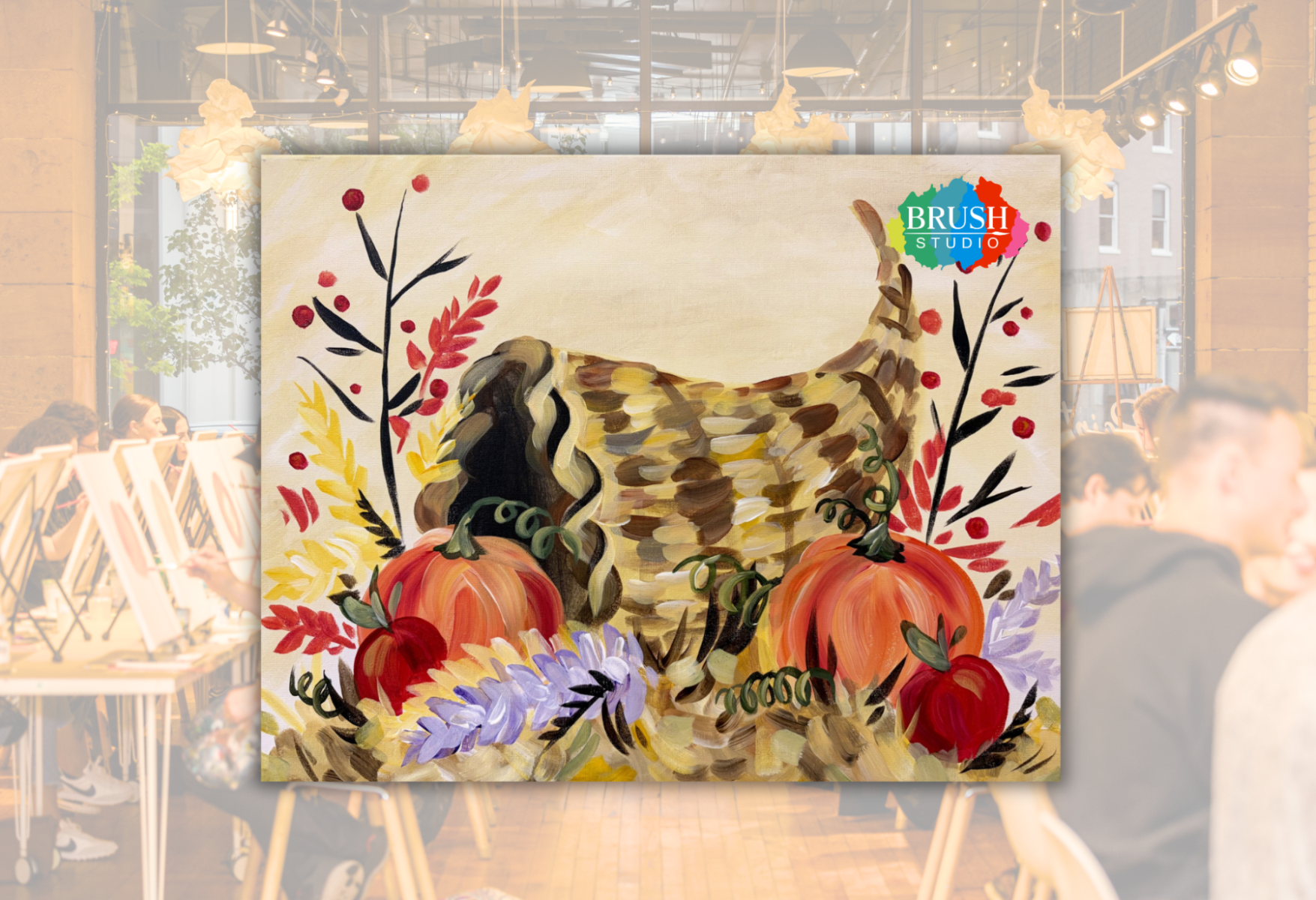 Brush Studio Paint & Sip - Give Thanks!