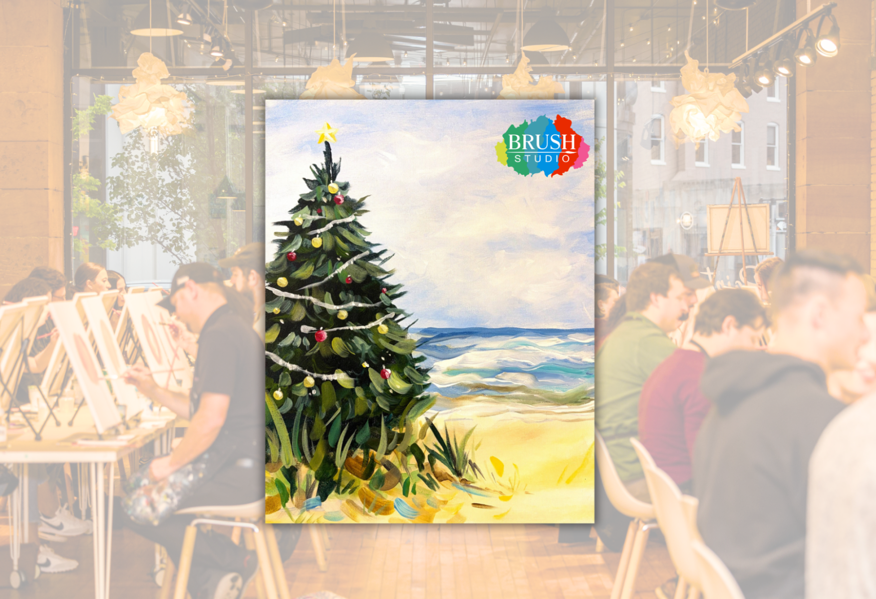 Brush Studio Paint & Sip - A Coastal Christmas