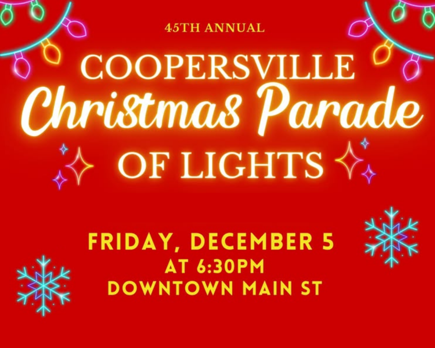 Coopersville Christmas Parade of Lights