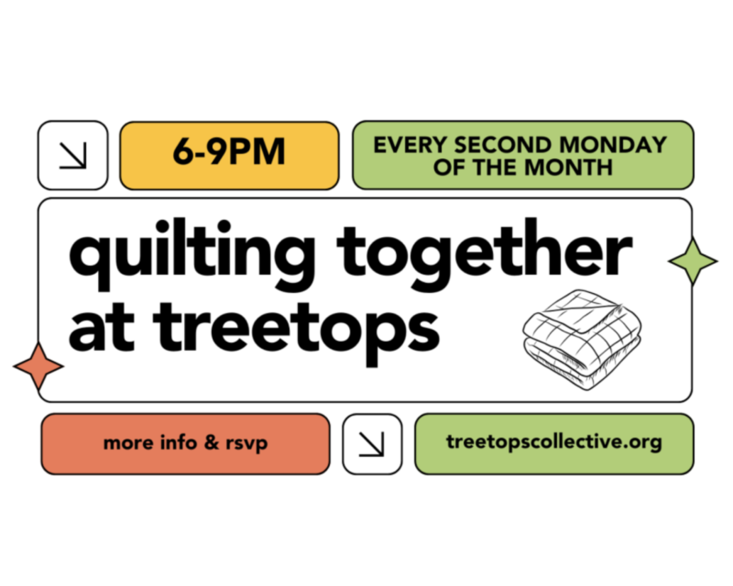 Monthly Quilting Club at Treetops Collective