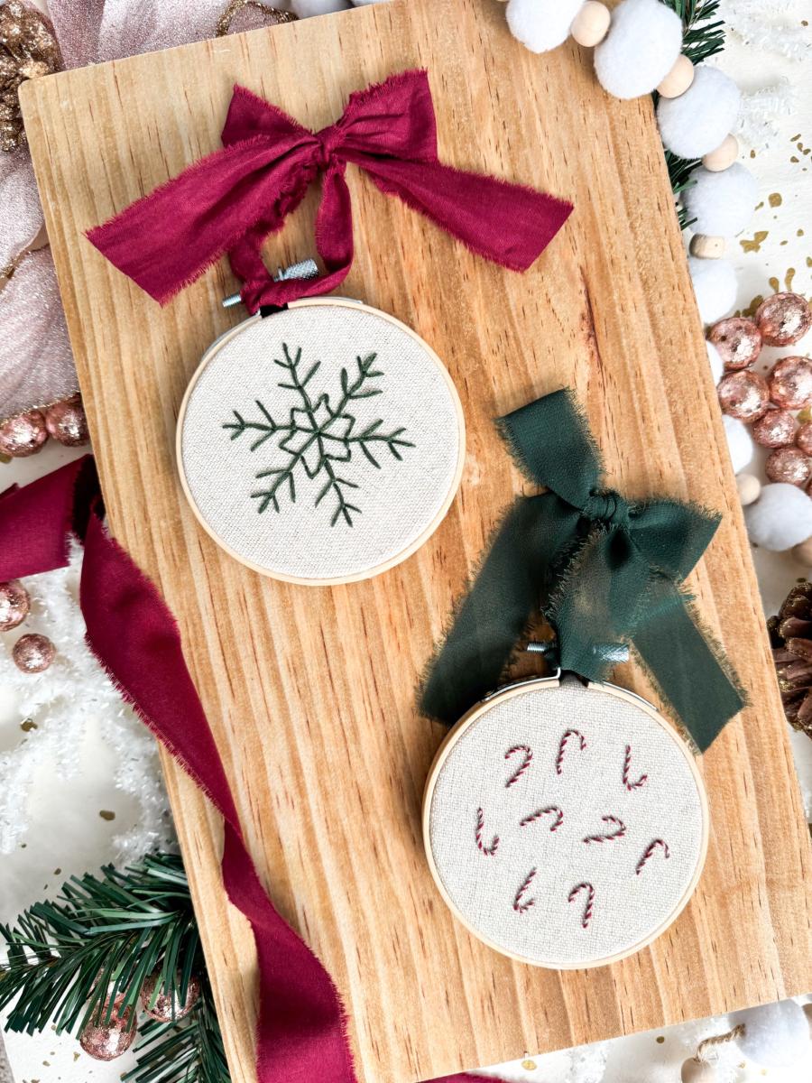 Holly Jolly Hoops: Embroidery Ornament Class
