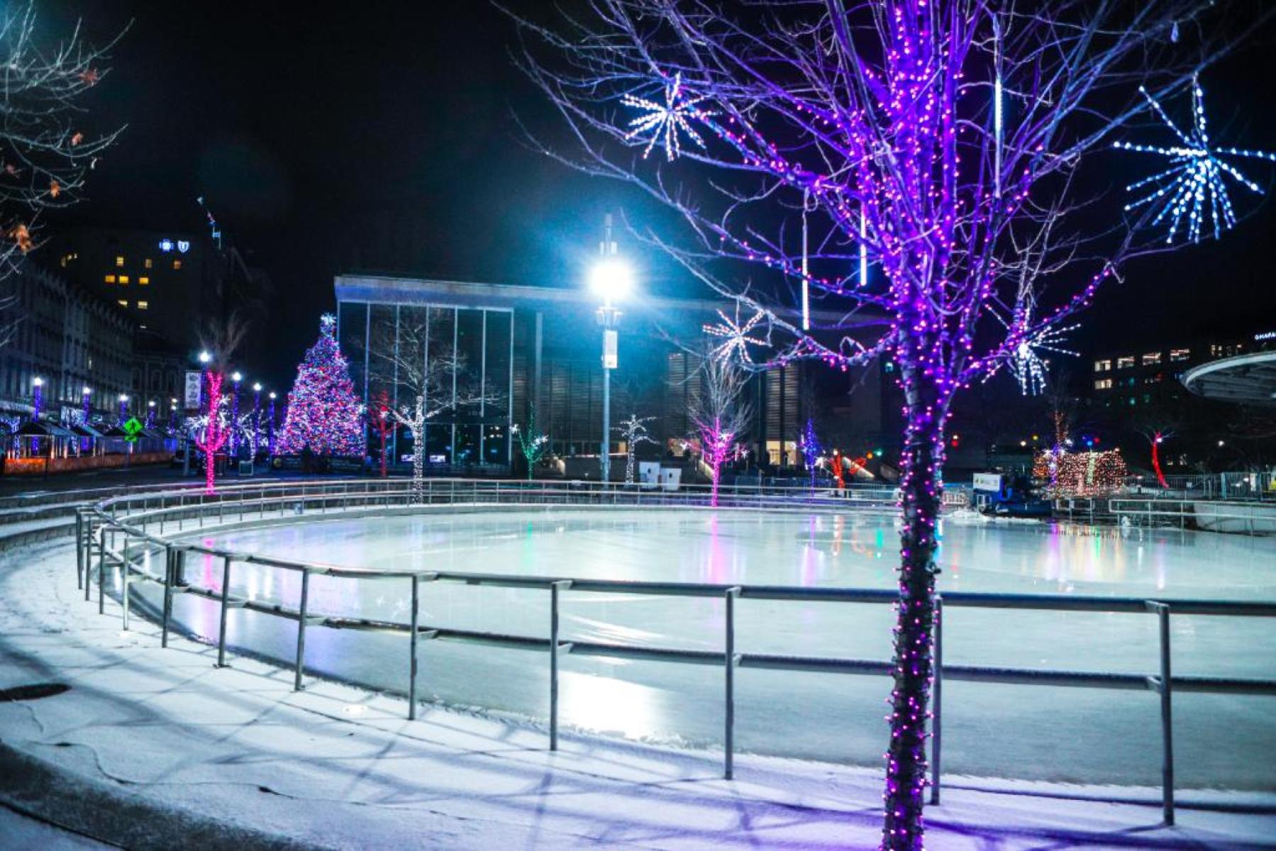 Ice Skating at Rosa Parks Circle