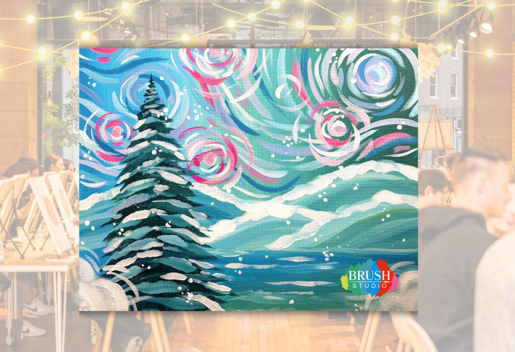Brush Studio Paint & Sip - February Starry Skies