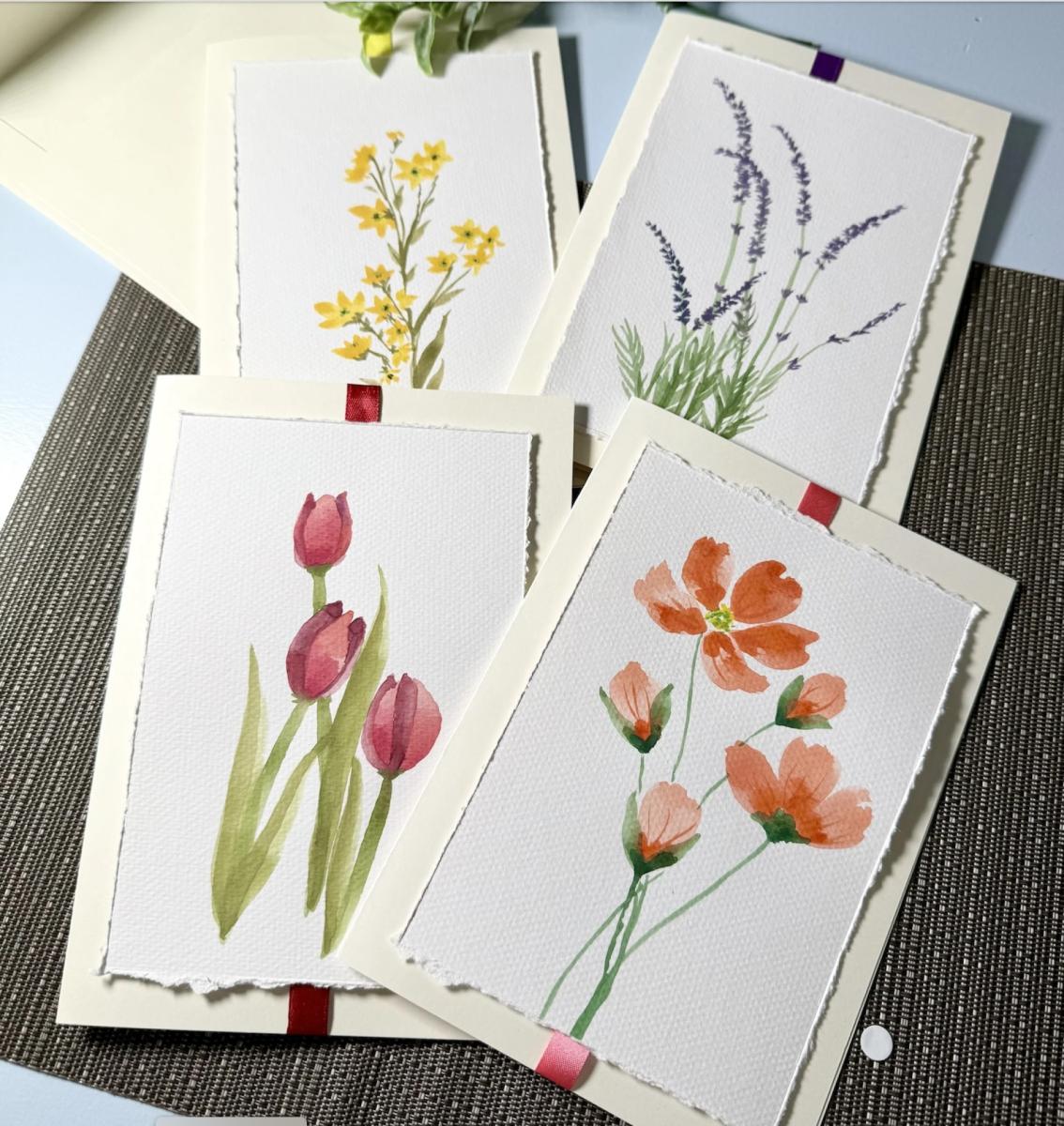 Floral Watercolor Cards Class