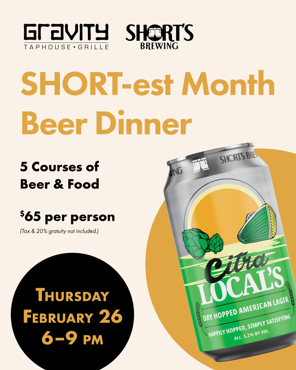 SHORT-est Month Beer Dinner at Gravity Taphouse
