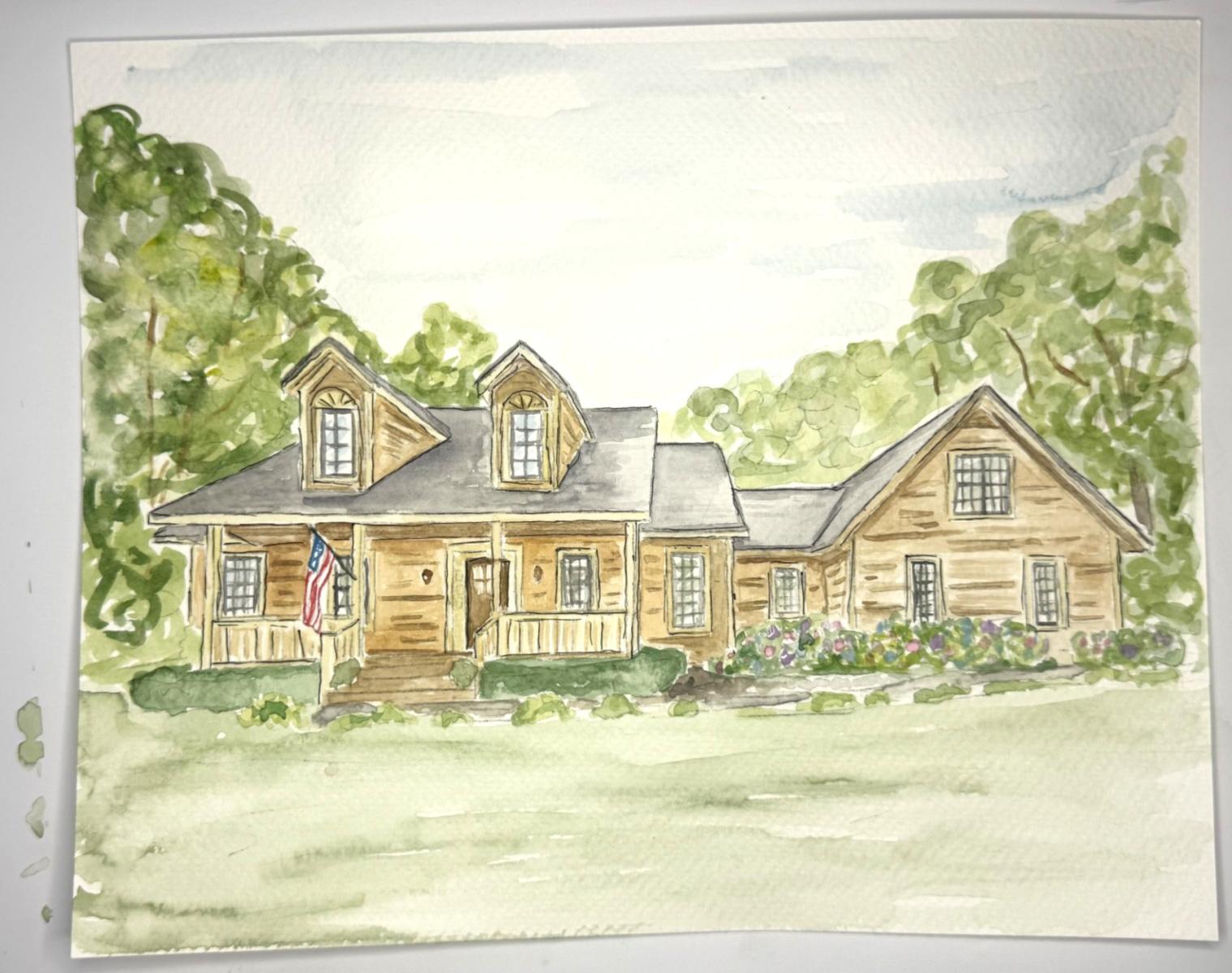 Home Portraits in Watercolor