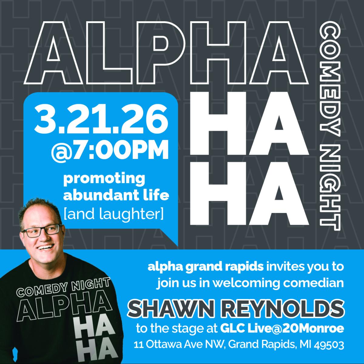 Alpha Grand Rapids Comedy Night Fundraiser